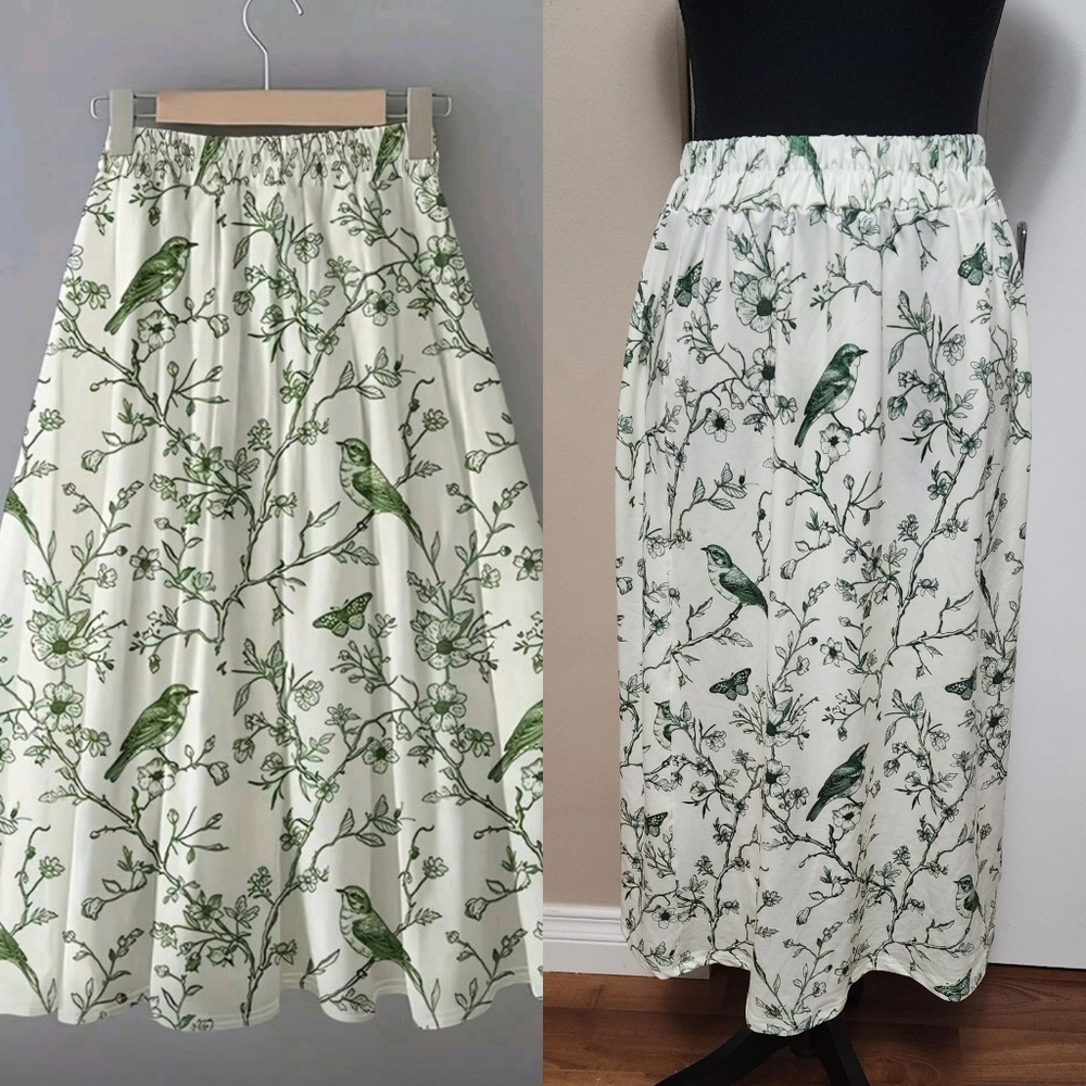 Printed Midi Skirt